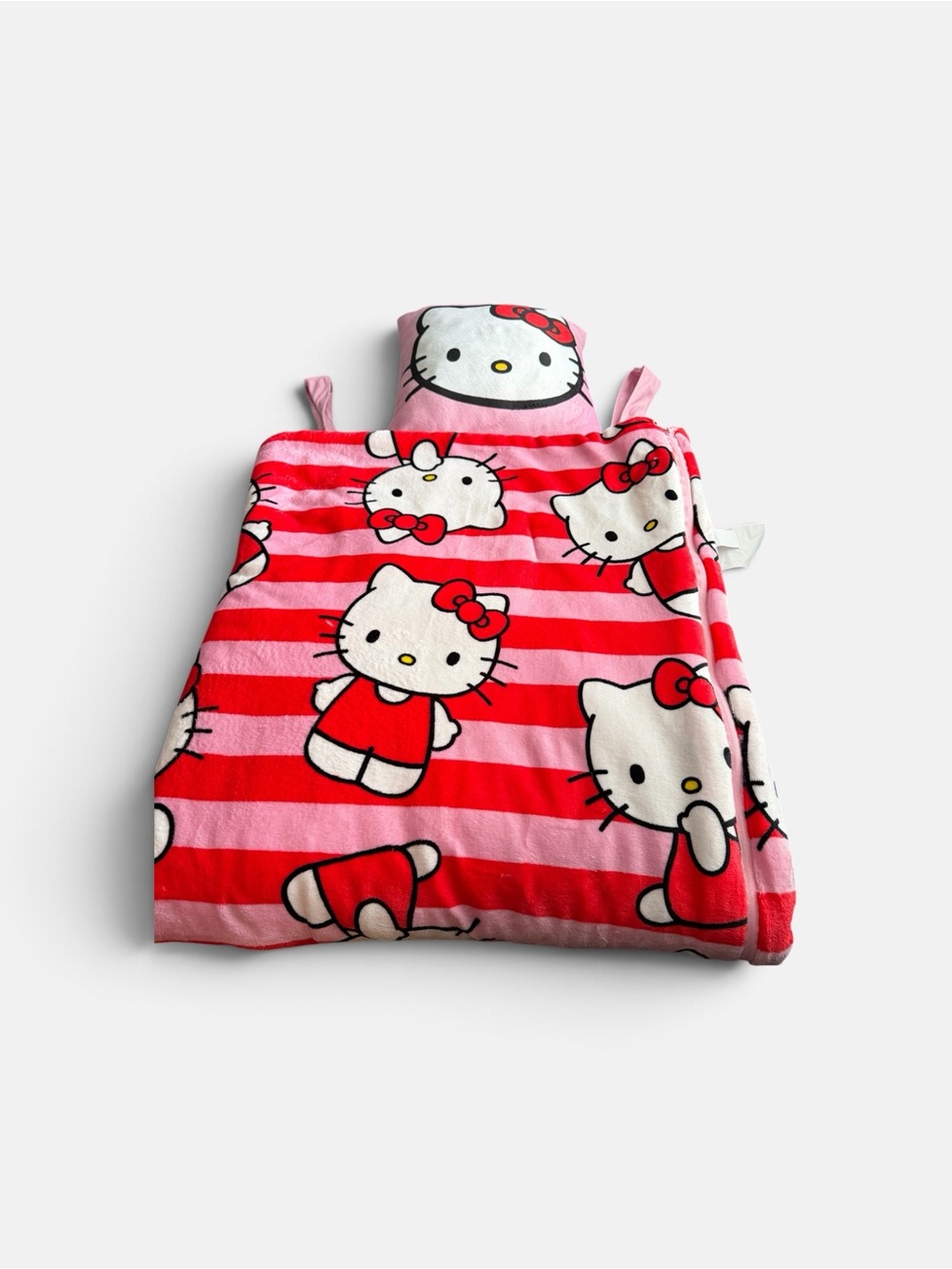 Hello Kitty Pink & Red Striped Kids Pajama Sack